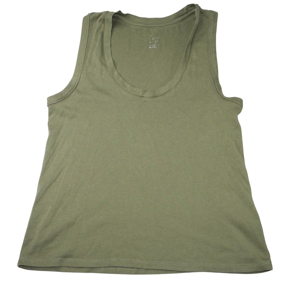 A New Day Womens Tank Top Olive Green Scoop Neck Sleeveless XX Large